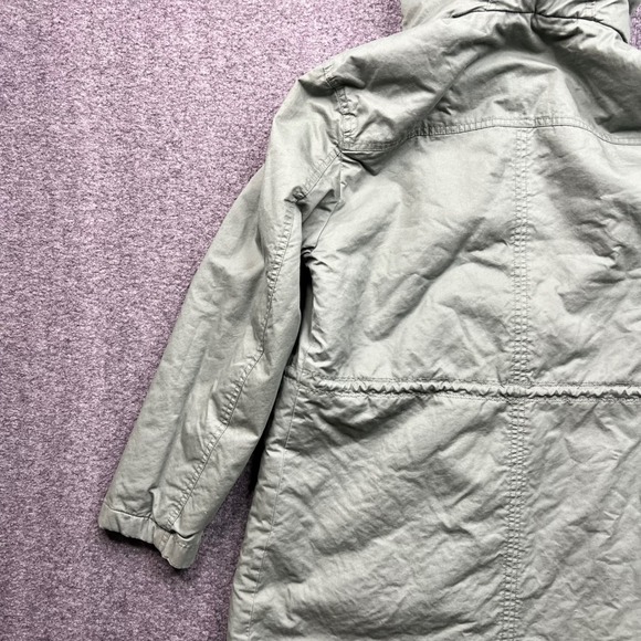 Gap Parka Womens Medium Olive Green Sherpa Faux Fur Hooded Jacket 704423-01 - Picture 14 of 16